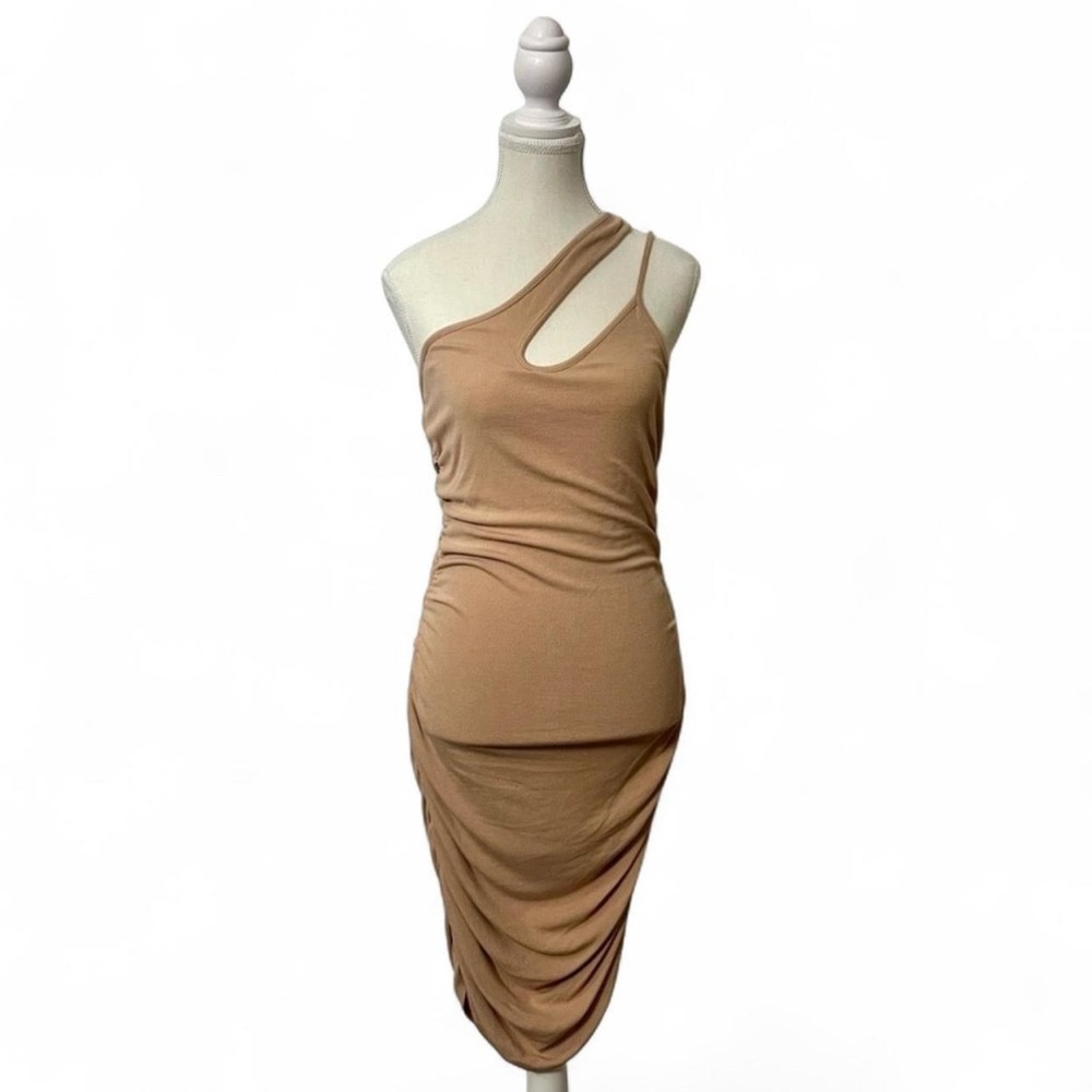 Blanc One-Shoulder‎ midi Dress Xlarge